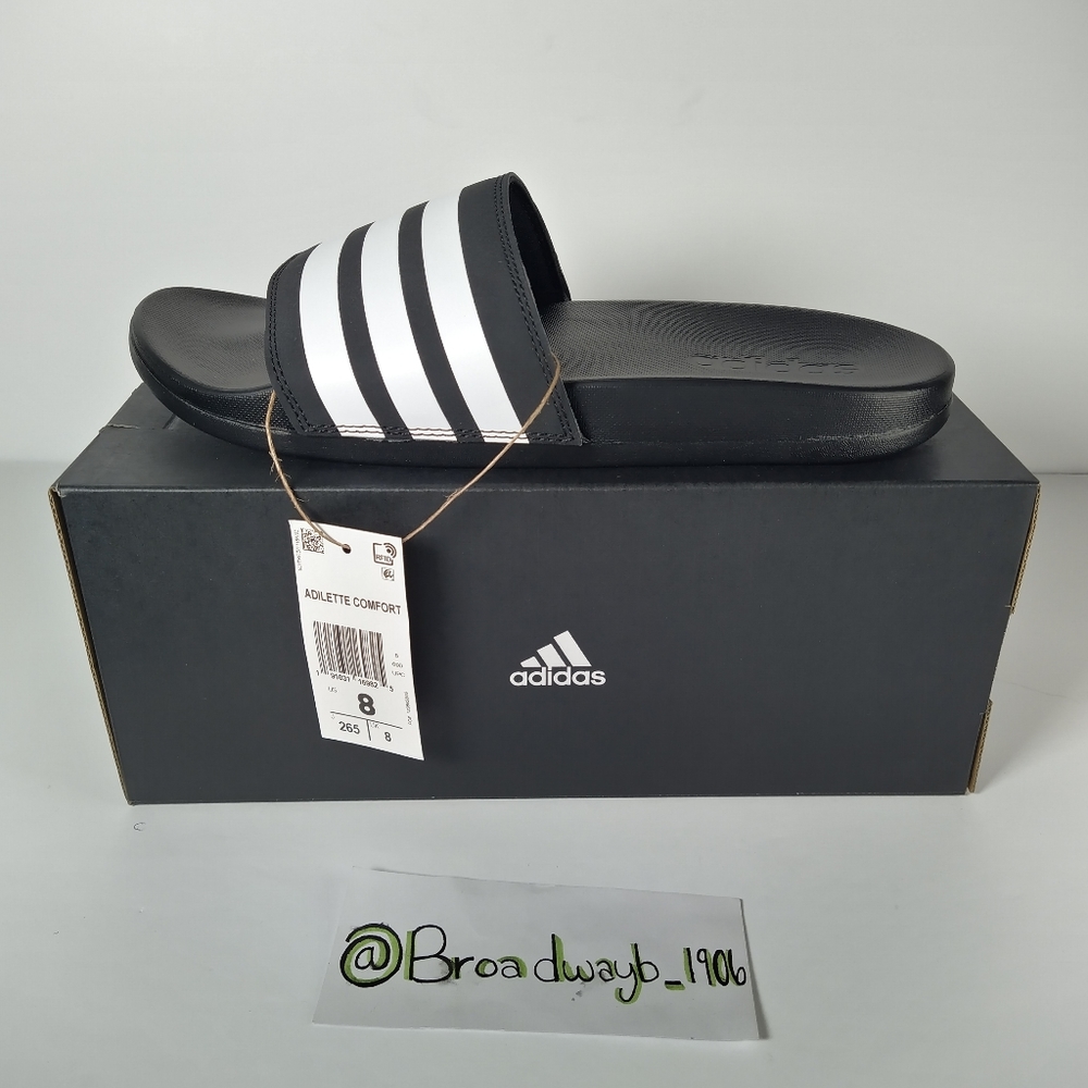 Adidas Adilette Stripes Black White Men's AP9971